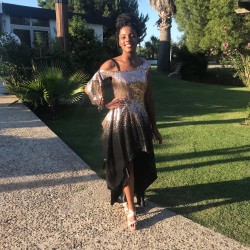 Vestido cerimonia lantejoulas